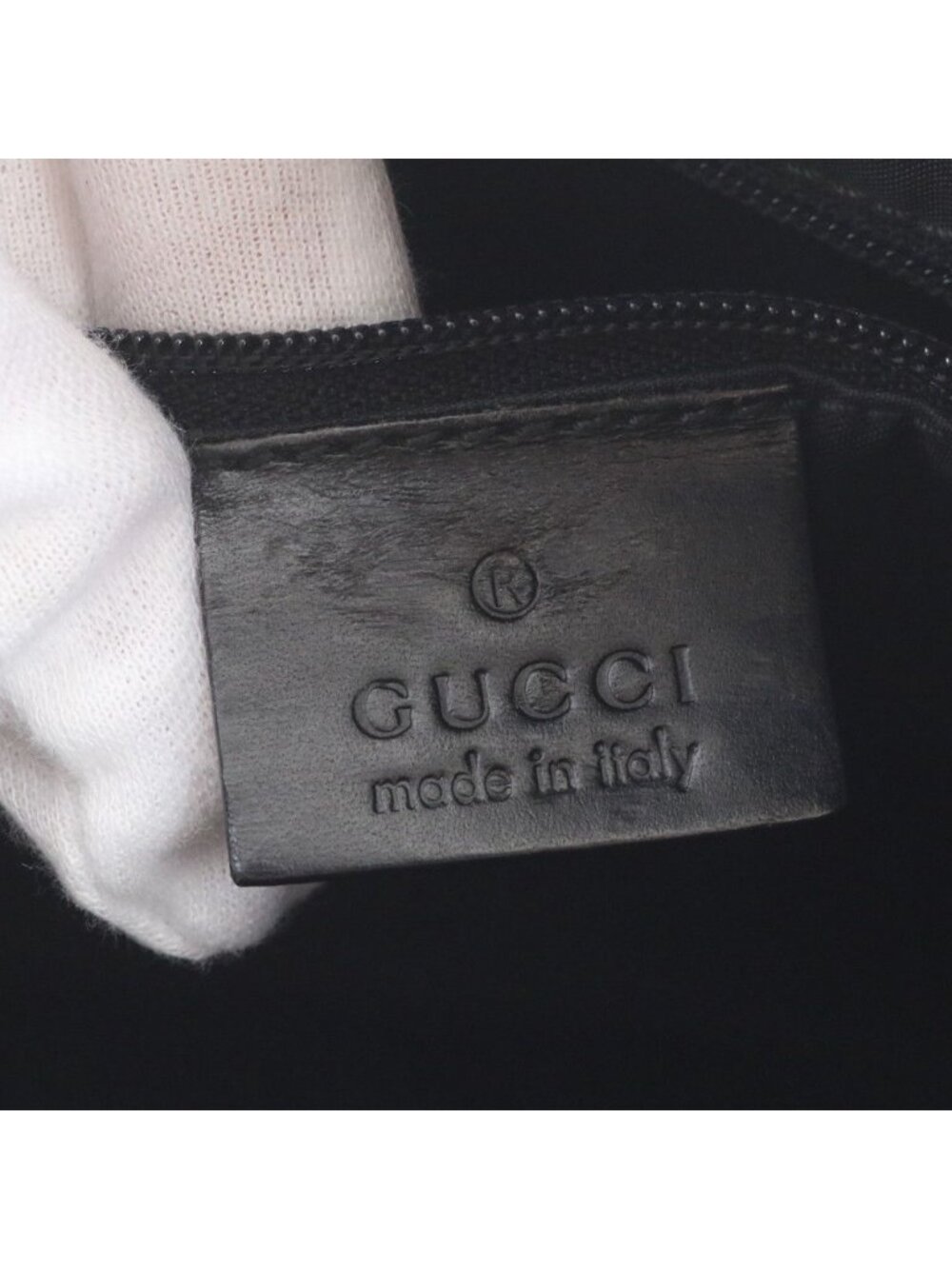 Gucci 001 Leather Shoulder Bag Black Tote Hand Eie - Picture 8 of 9